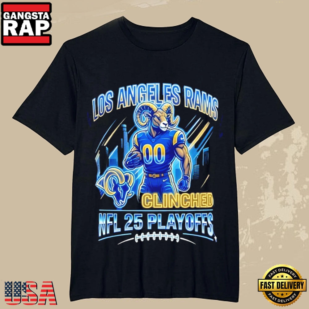 Los Angeles Rams NFL 2025 Playoff Football T Shirt Los Angeles Rams NFL 2025 Playoff Football T Shirt