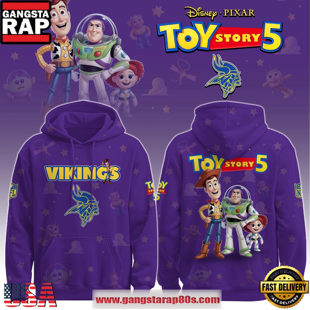 Minnesota Vikings NFL x Toy Story 5 Limited Edition Hoodie Shirt