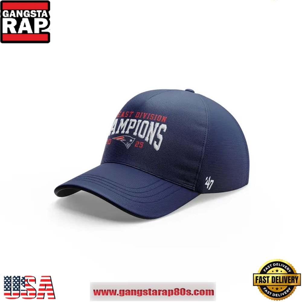 New England Patriots 2025 AFC East Division Champions Cap Hats