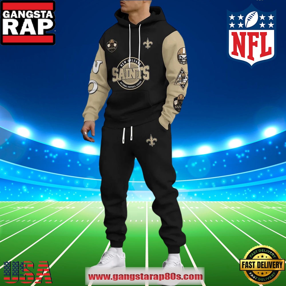 New Orleans Saints NFL Holiday Christmas New Edition Hoodie Joggers Set
