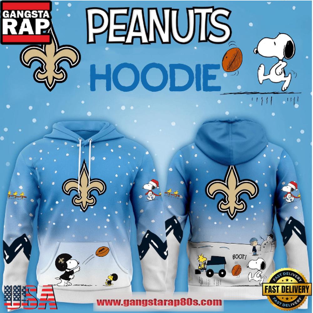 New Orleans Saints NFL x Peanuts Christmas Unisex Hoodie