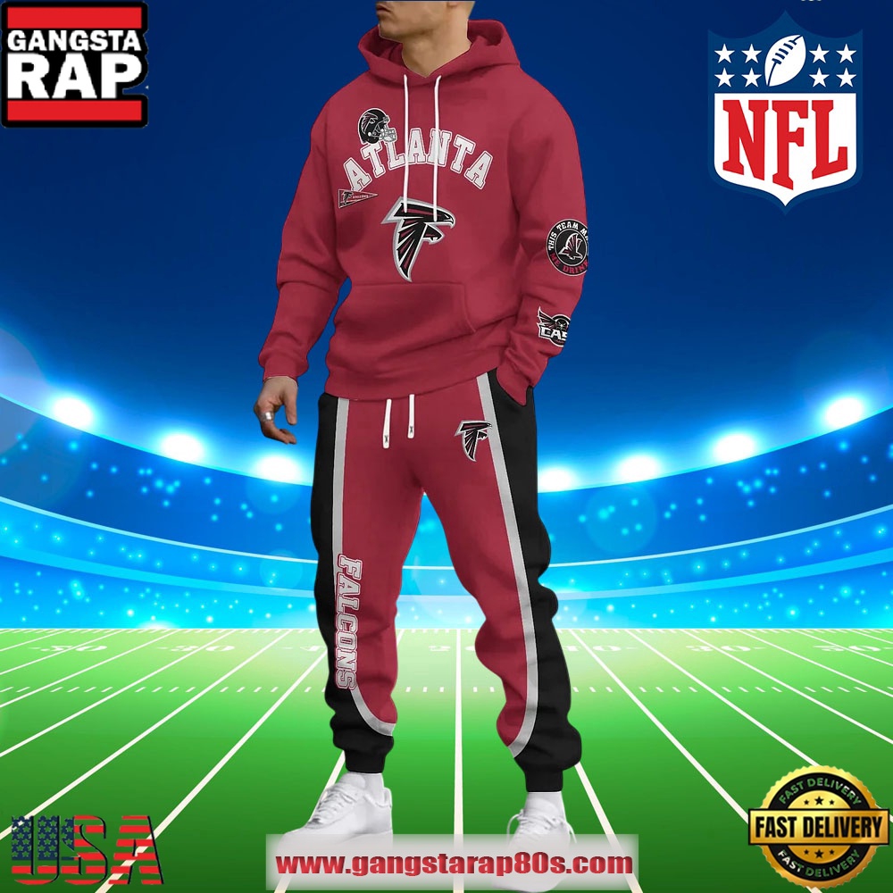 NFL Atlanta Falcons Holiday Christmas New Design Hoodie Joggers Set