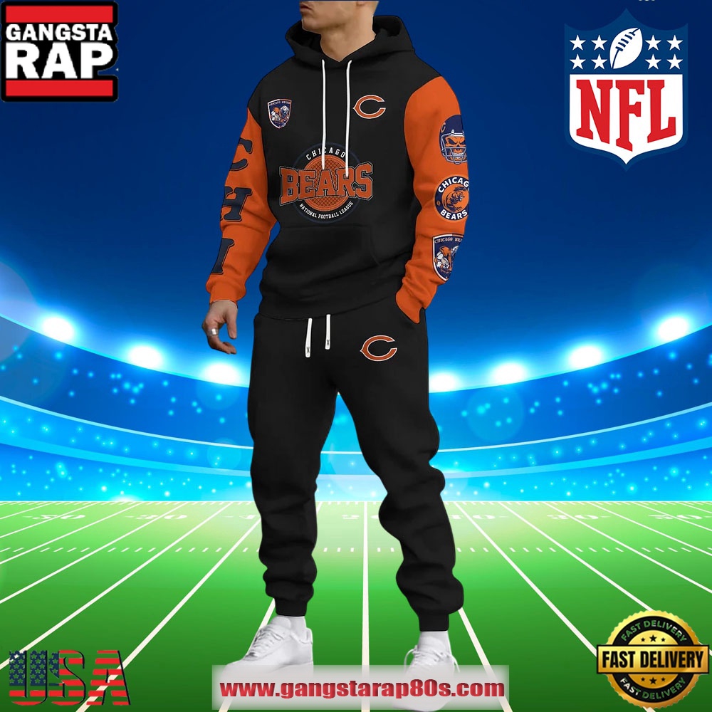 NFL Chicago Bears Holiday Christmas New Design Hoodie Joggers Set