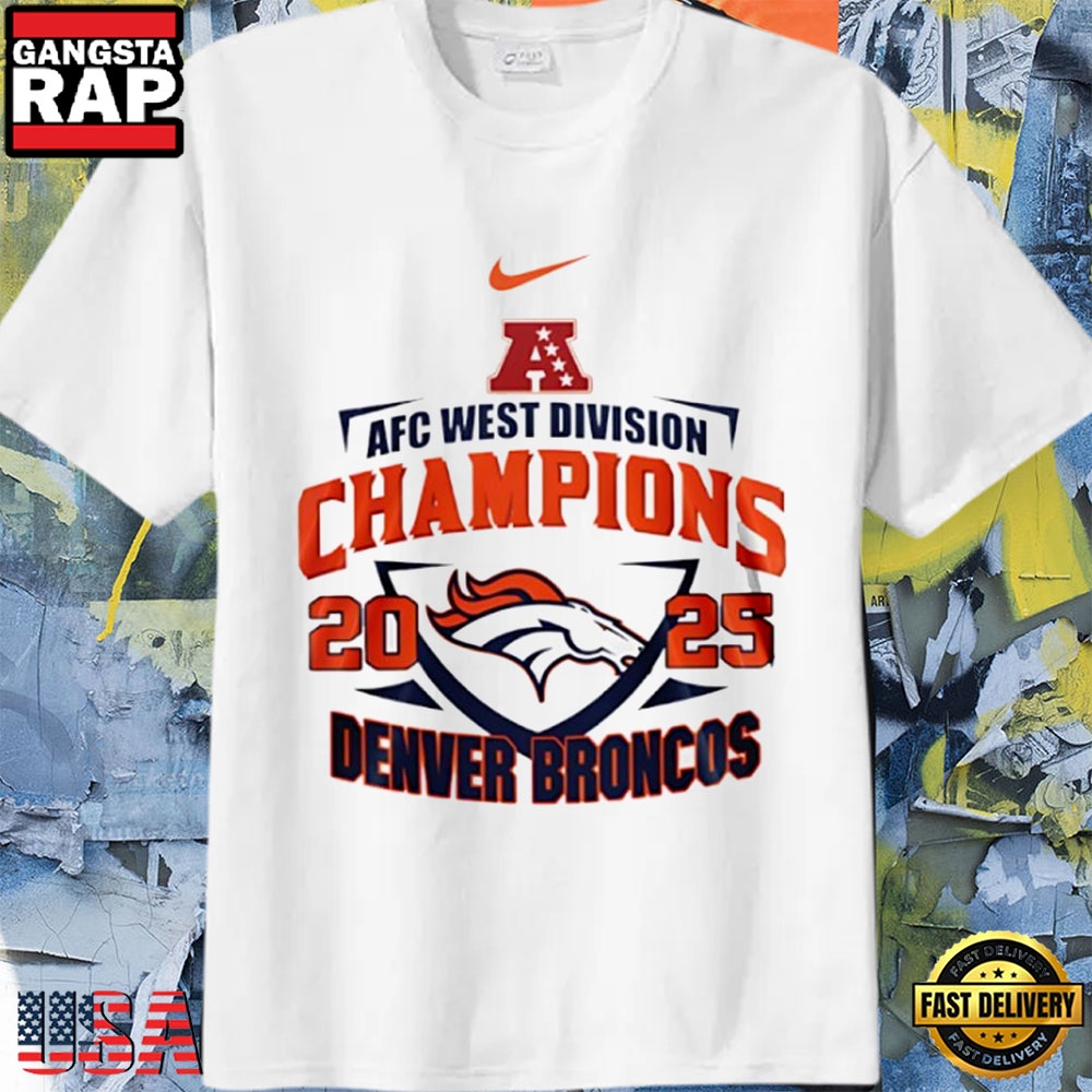 NFL Denver Broncos AFC West Champions 2025 Mascot T-Shirt