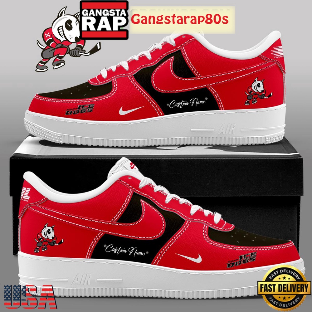 Niagara IceDogs Hockey New Season 2026 Custom Air Force 1 Running Sneakers Shoes