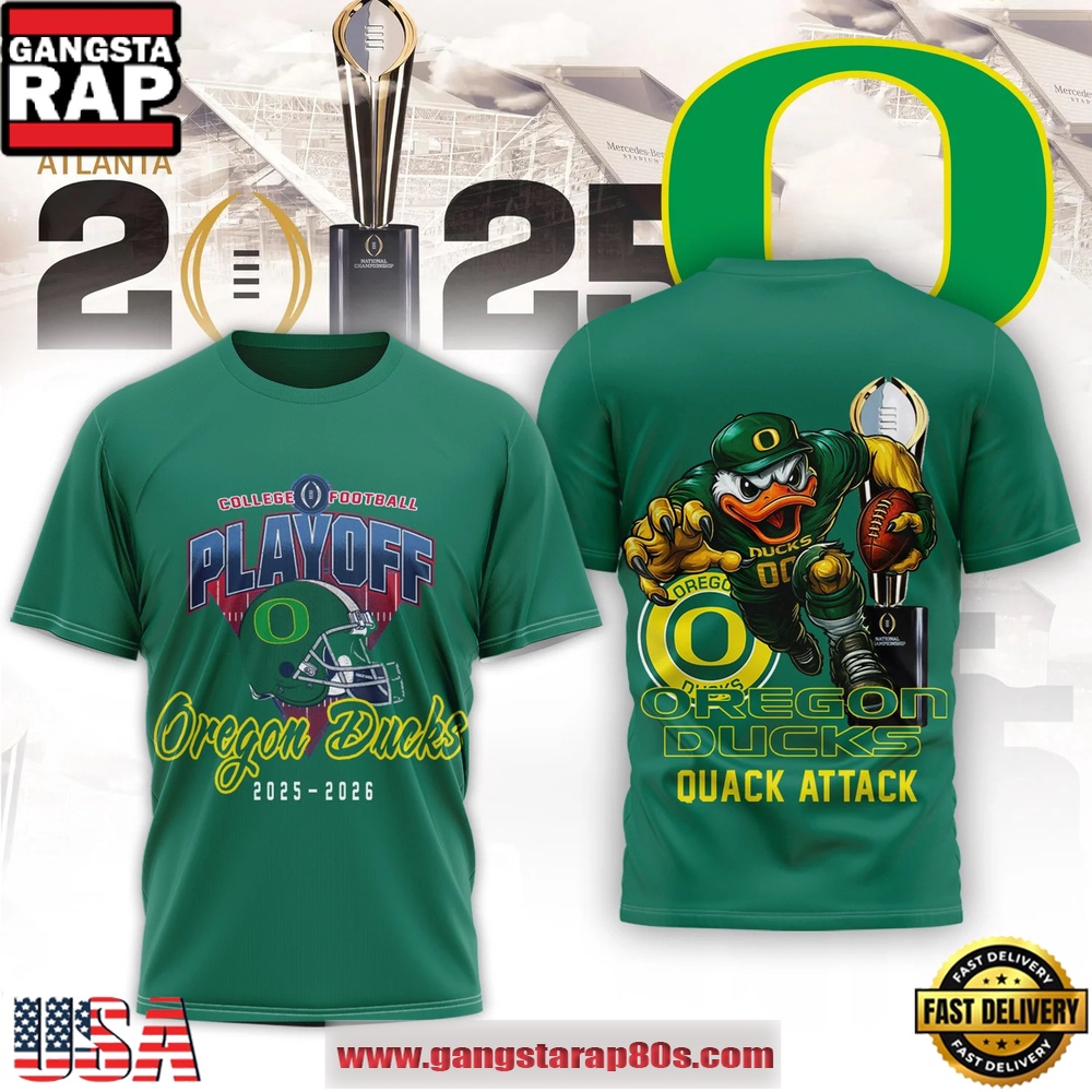 Oregon Ducks NCAA College Football Playoff 2025-26 3D Shirt