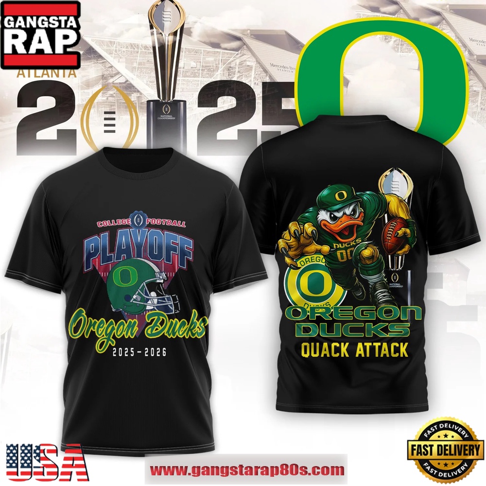 Oregon Ducks NCAA College Football Playoff 2025-26 T Shirt