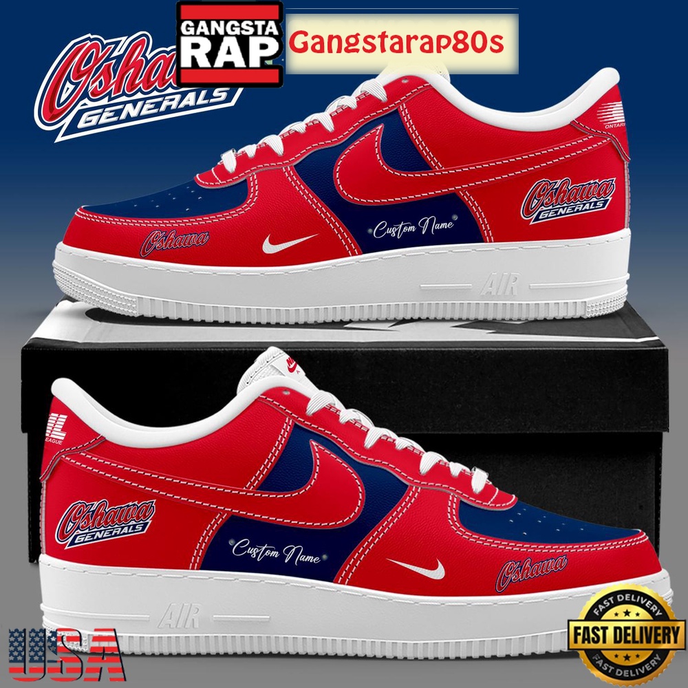 Oshawa Generals Hockey New Season 2026 Custom Air Force 1 Running Sneakers Shoes