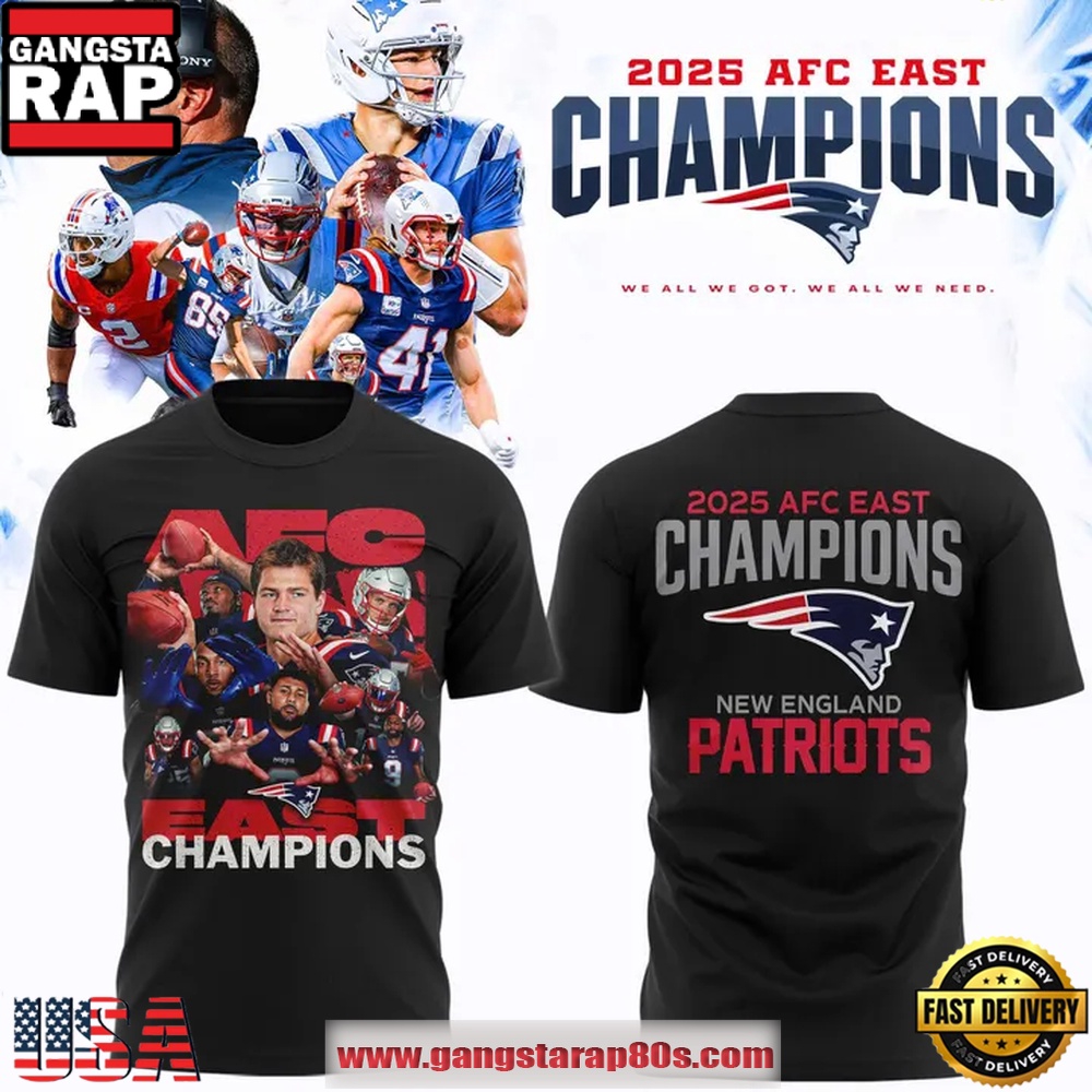 Patriots 2025 AFC East Division Champions 3D Shirt