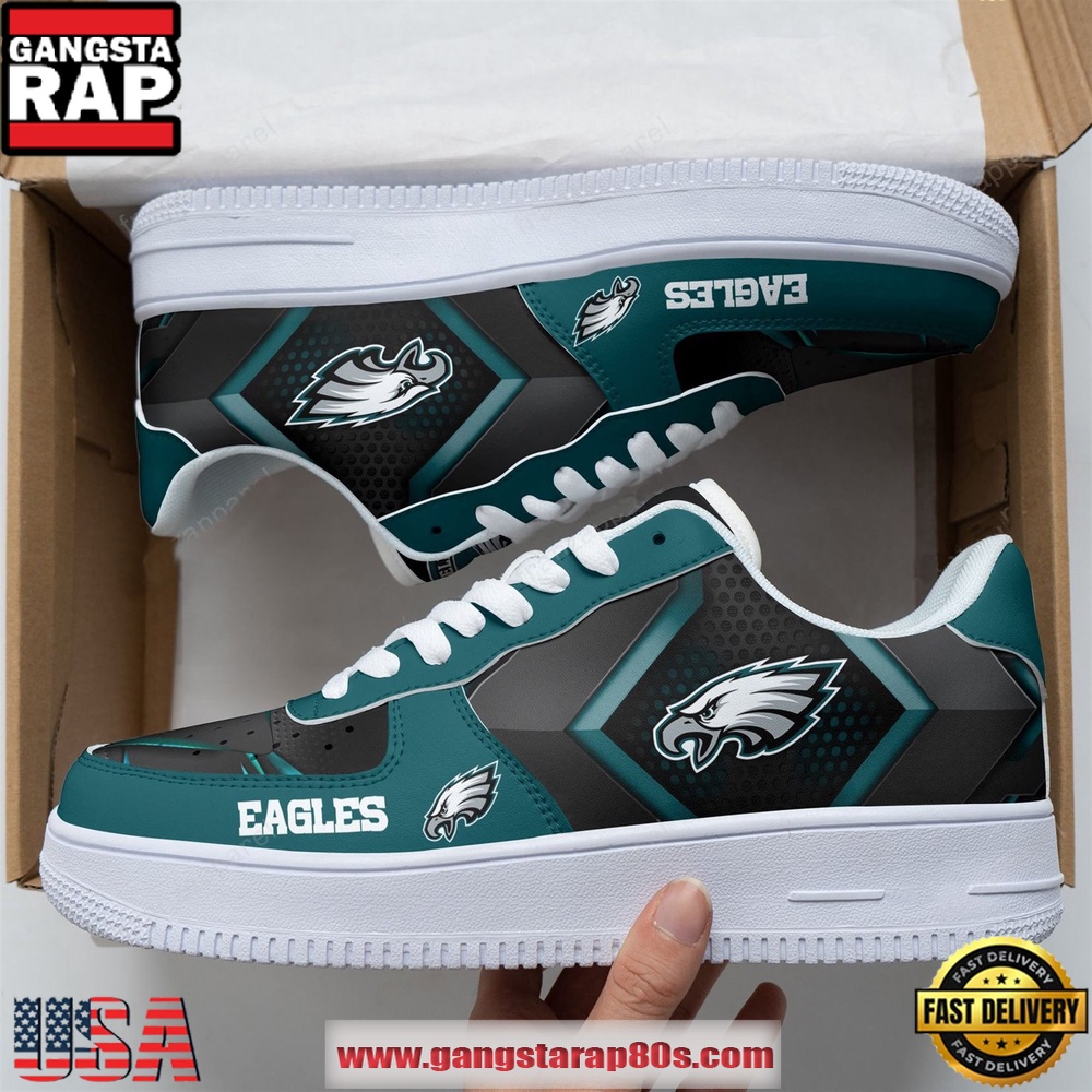 Philadelphia Eagles Air Force 1 Running Sneakers Shoes