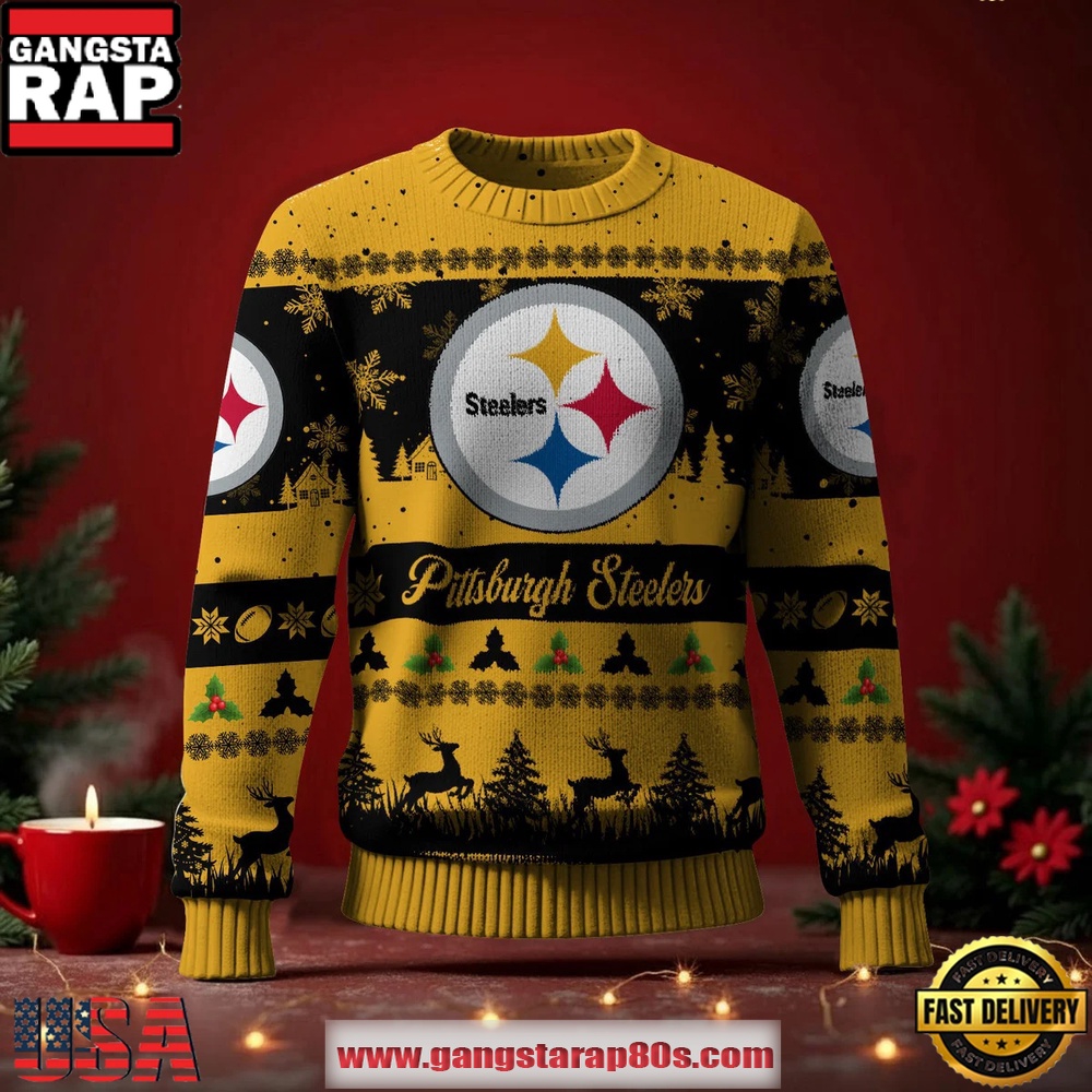 Pittsburgh Steelers NFL Holiday Spirit Ugly Christmas Sweater