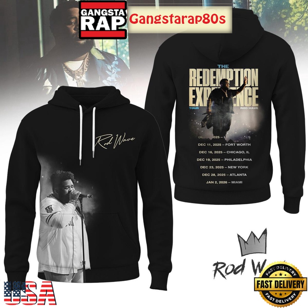 Rod Wave The Redemption Experience Tour 2026 All Over Print Hoodie