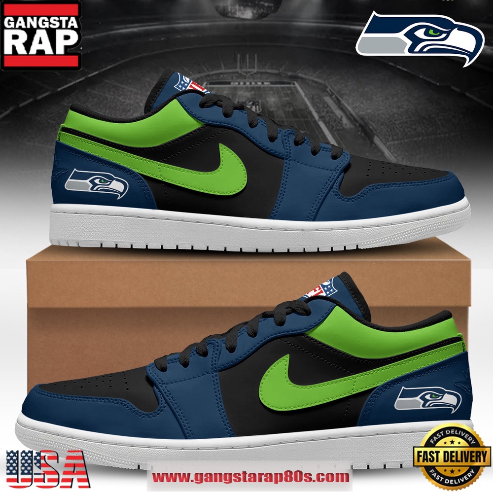 Seattle Seahawks NFL Legacy Premium Running Sneakers Shoes