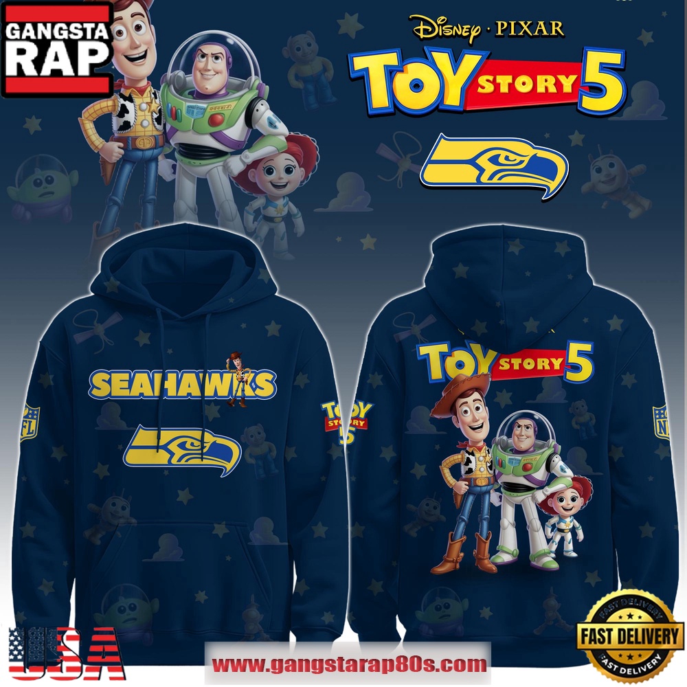 Seattle Seahawks NFL x Toy Story 5 Limited Edition Hoodie Shirt
