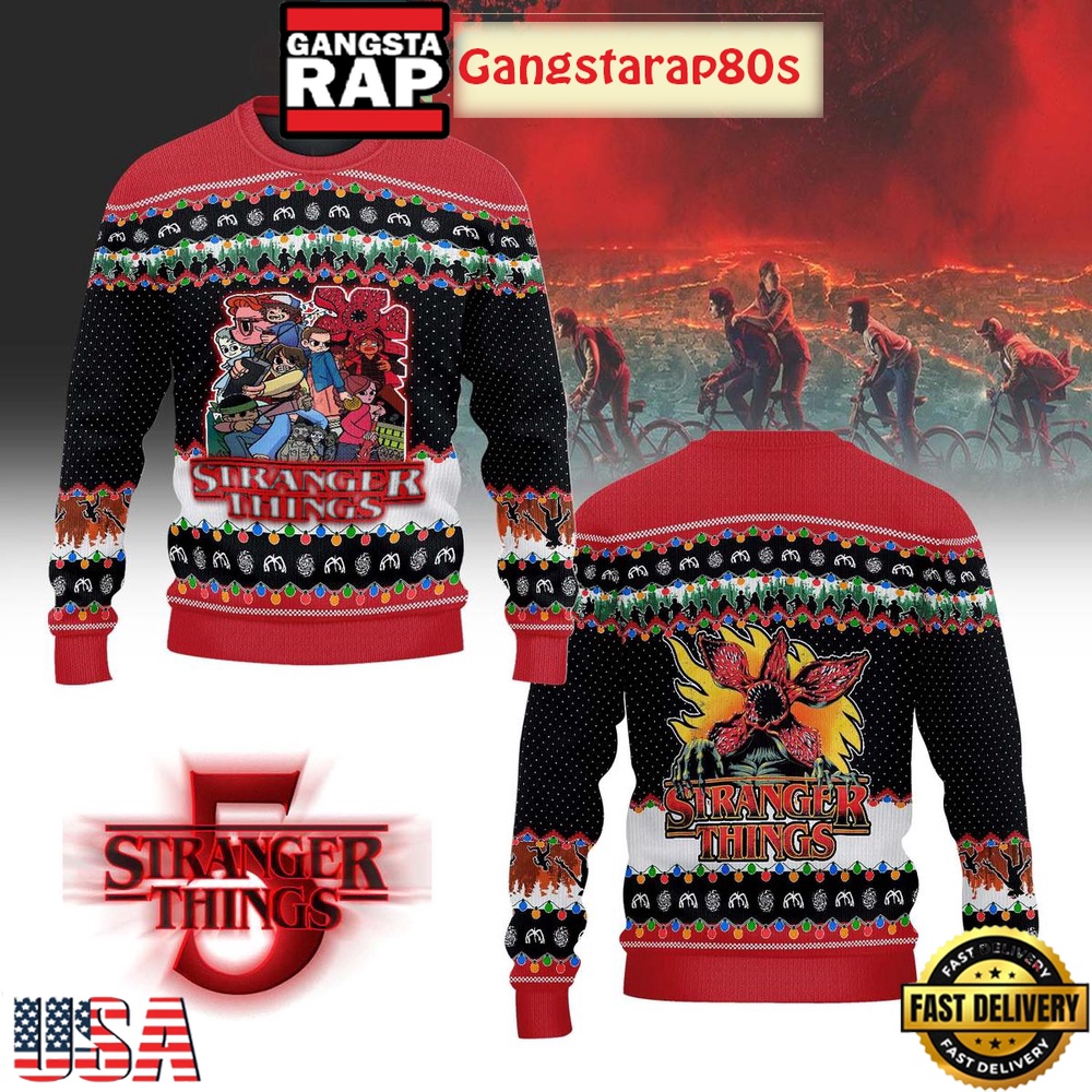 Stranger Things One Last Adventure Ugly Christmas Sweater Stranger Things One Last Adventure Ugly Christmas Sweater