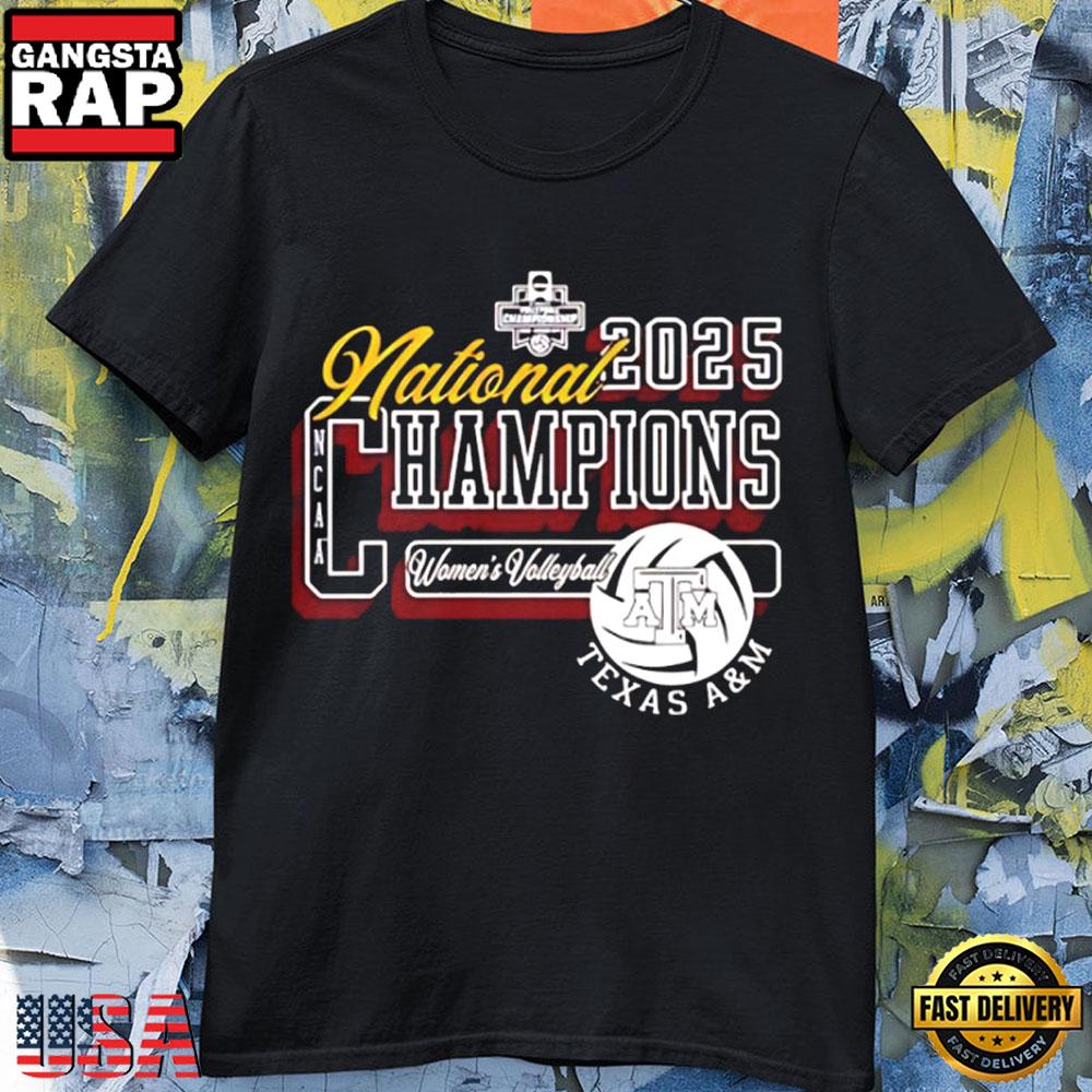 Texas A&M Aggies Women’s Volleyball 2025 National Champions Logo Team T Shirt