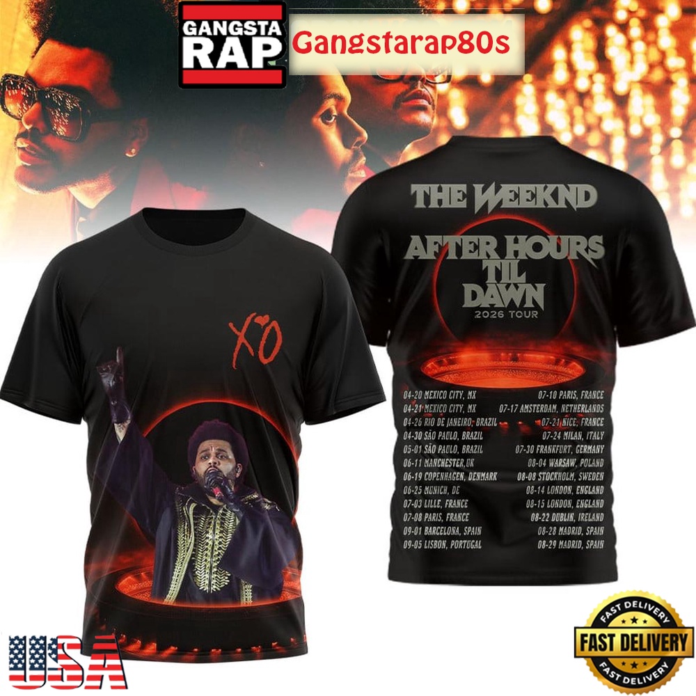 The Weeknd After Hours Til Dawn 2026 Tour T Shirt