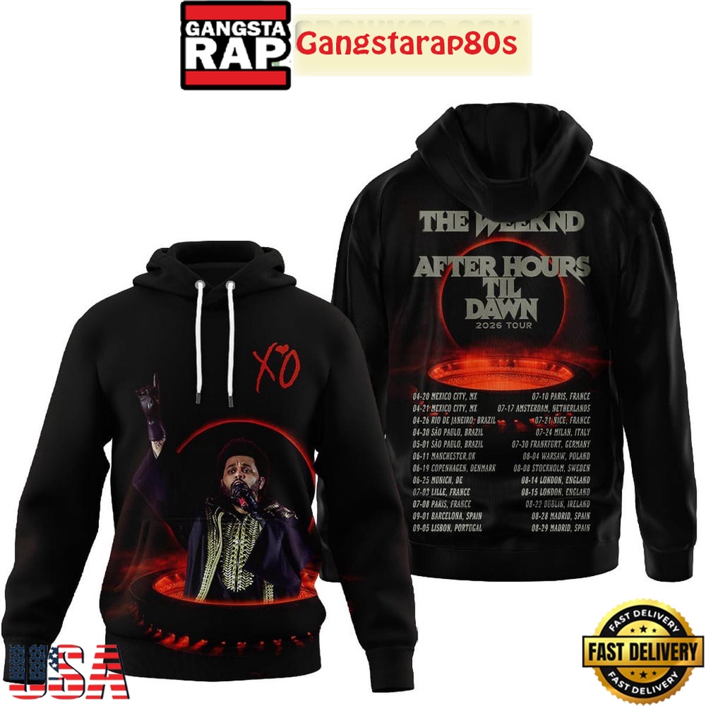 The Weeknd After Hours Til Dawn 2026 Tour Unisex Hoodie