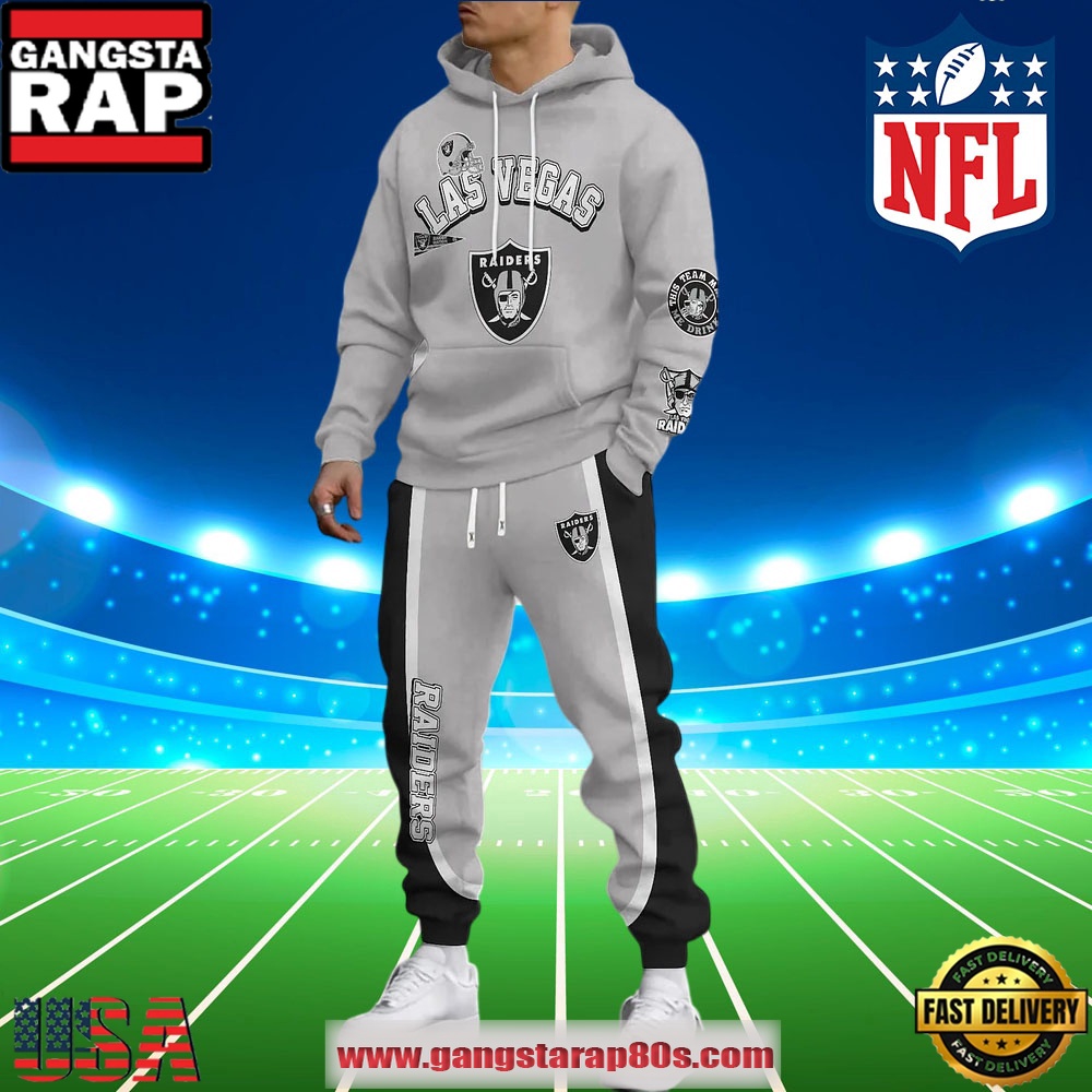 Vegas Raiders NFL Holiday Christmas Hoodie Joggers Set Vegas Raiders NFL Holiday Christmas Hoodie Joggers Set