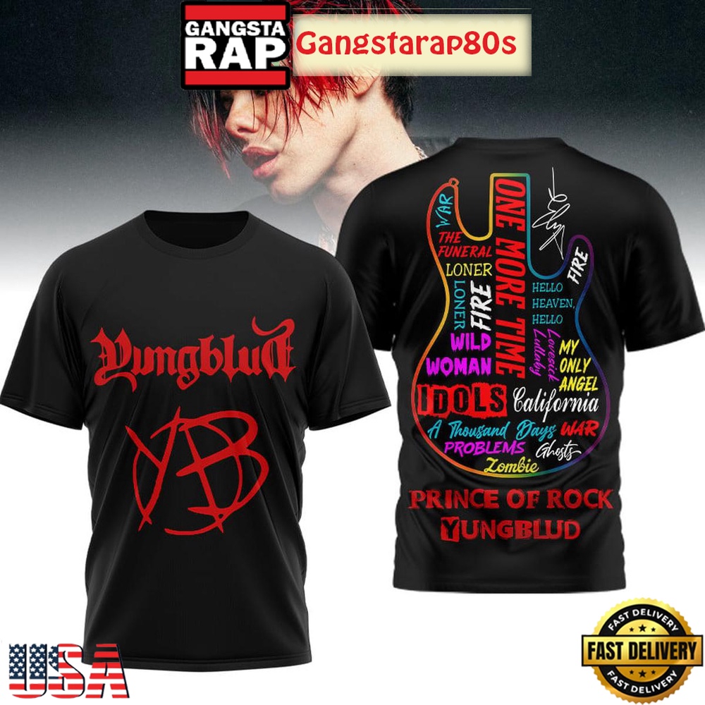 Yungblud Prince Of Rock 2026 Black Shirt