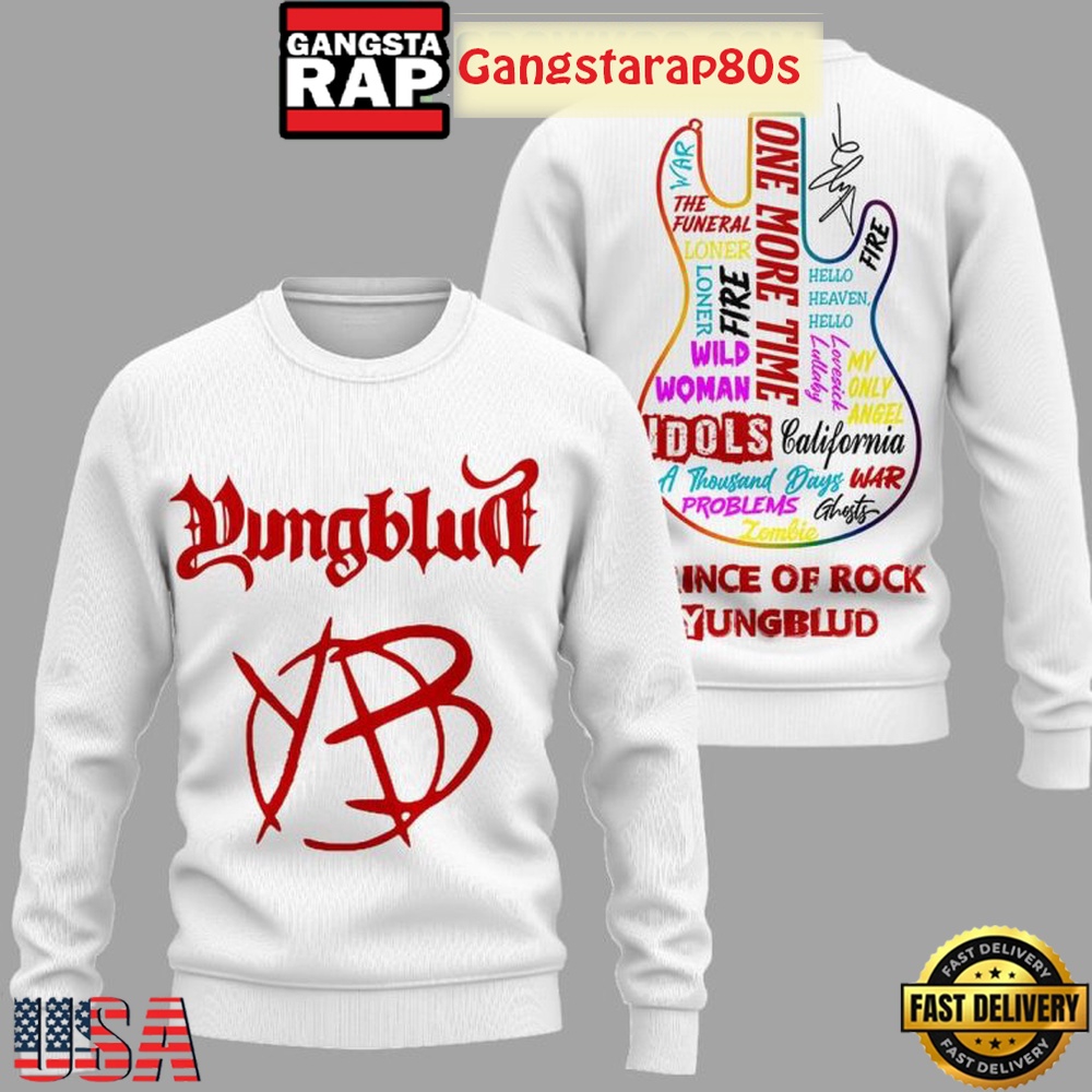 Yungblud Prince Of Rock All Over Print Sweatshirt