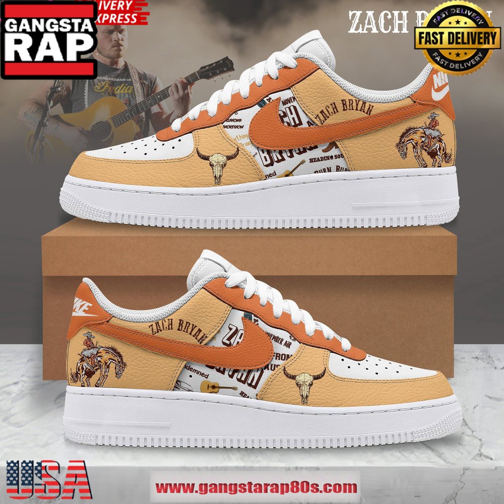 Zach Bryan Country Unique Design Nike Air Force 1 Sneakers Shoes Zach Bryan Country Unique Design Nike Air Force 1 Sneakers Shoes