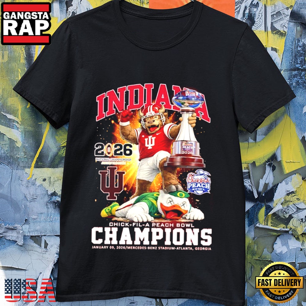 2026 National Championship Indiana Beat Oregon Mascot Trophy T-Shirt