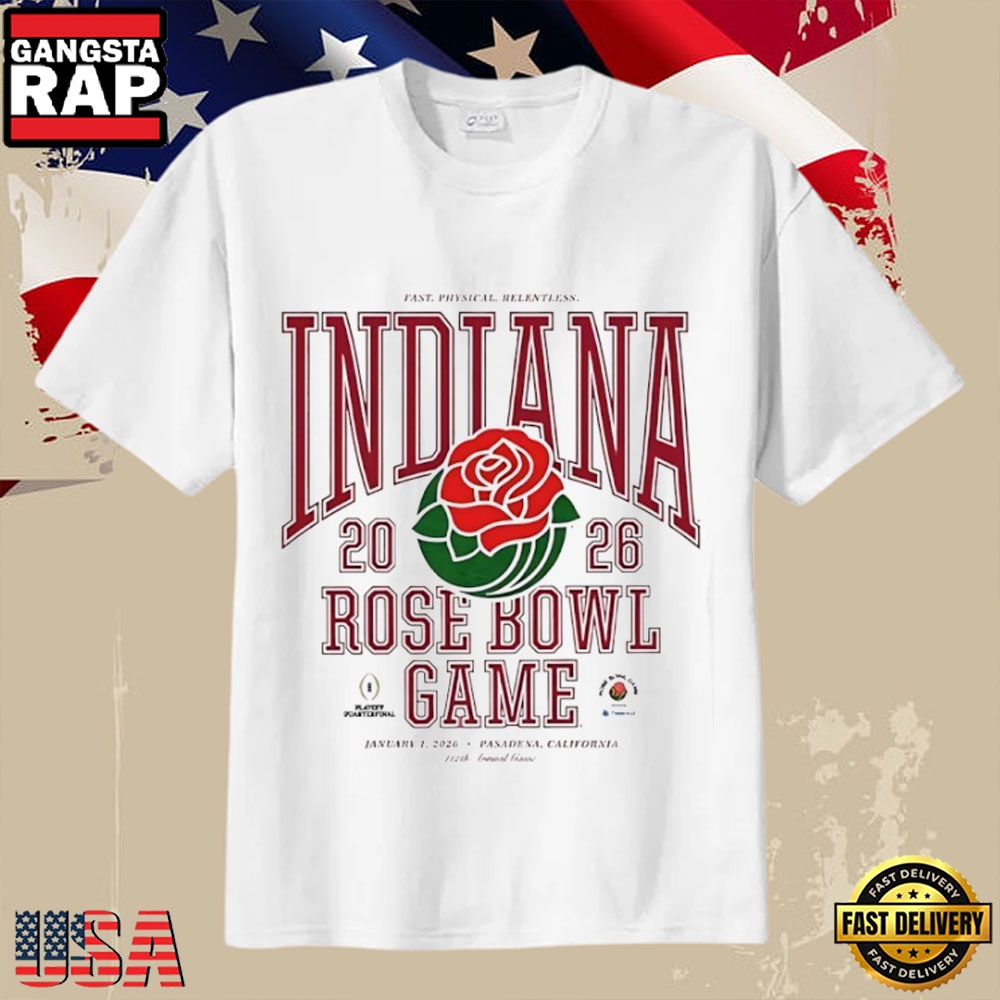 2026 Official Indiana Hoosiers Football Rose Bowl Game T-Shirt