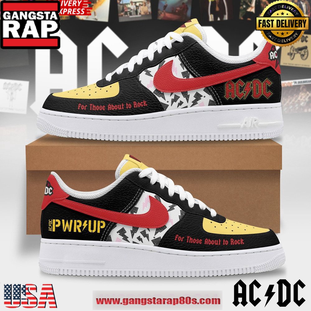 ACDC Power Up New Edition Air Force 1 Sneakers Shoes