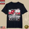 Alabama Crimson Tide Iron Bowl Champions 2025 6 In A Row Players Word Game T Shirt