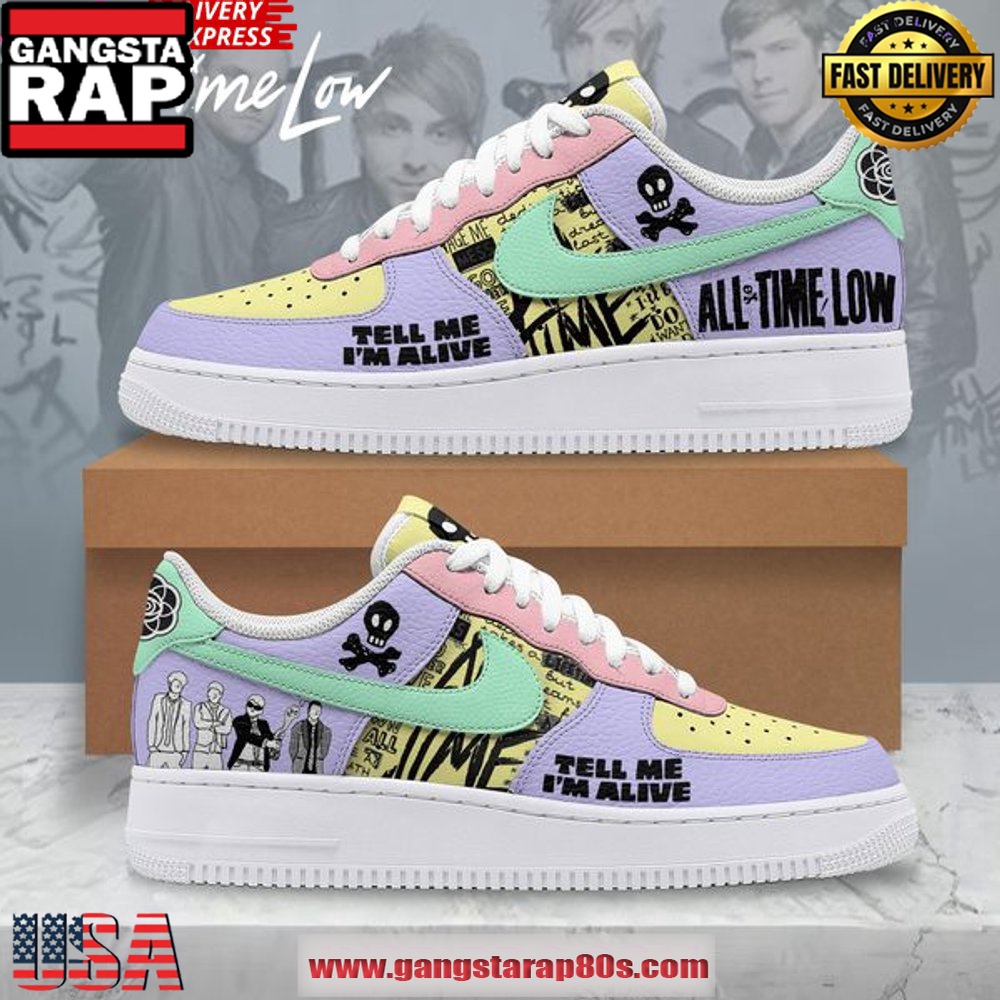 All Time Low New Edition Air Force 1 Sneakers Shoes