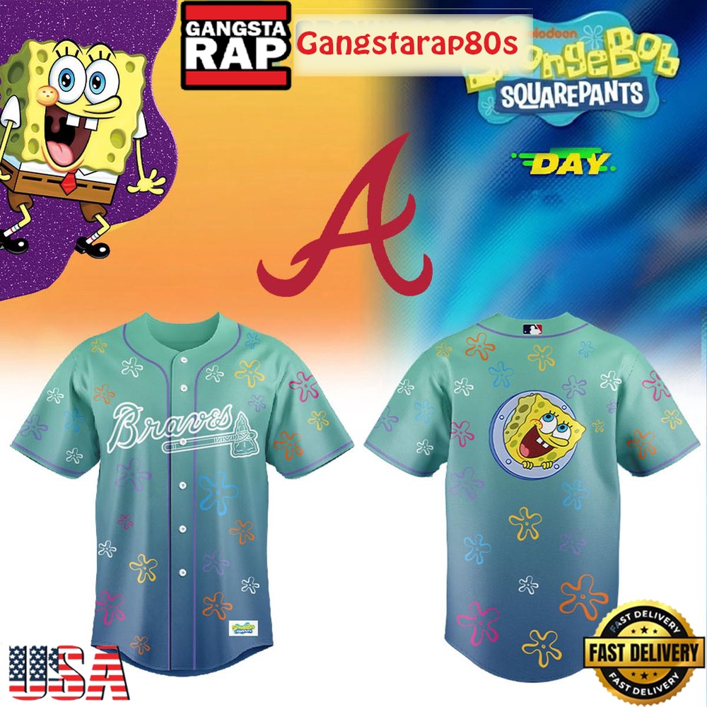 Atlanta Braves x SpongeBob Day 2026 Limited Edition Baseball Jersey