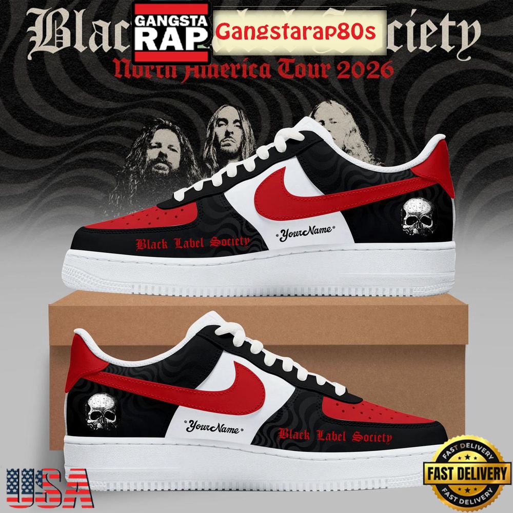 Black Label Society North America Tour 2026 Custom Air Force 1 Sneakers Shoes Black Label Society North America Tour 2026 Custom Air Force 1 Sneakers Shoes