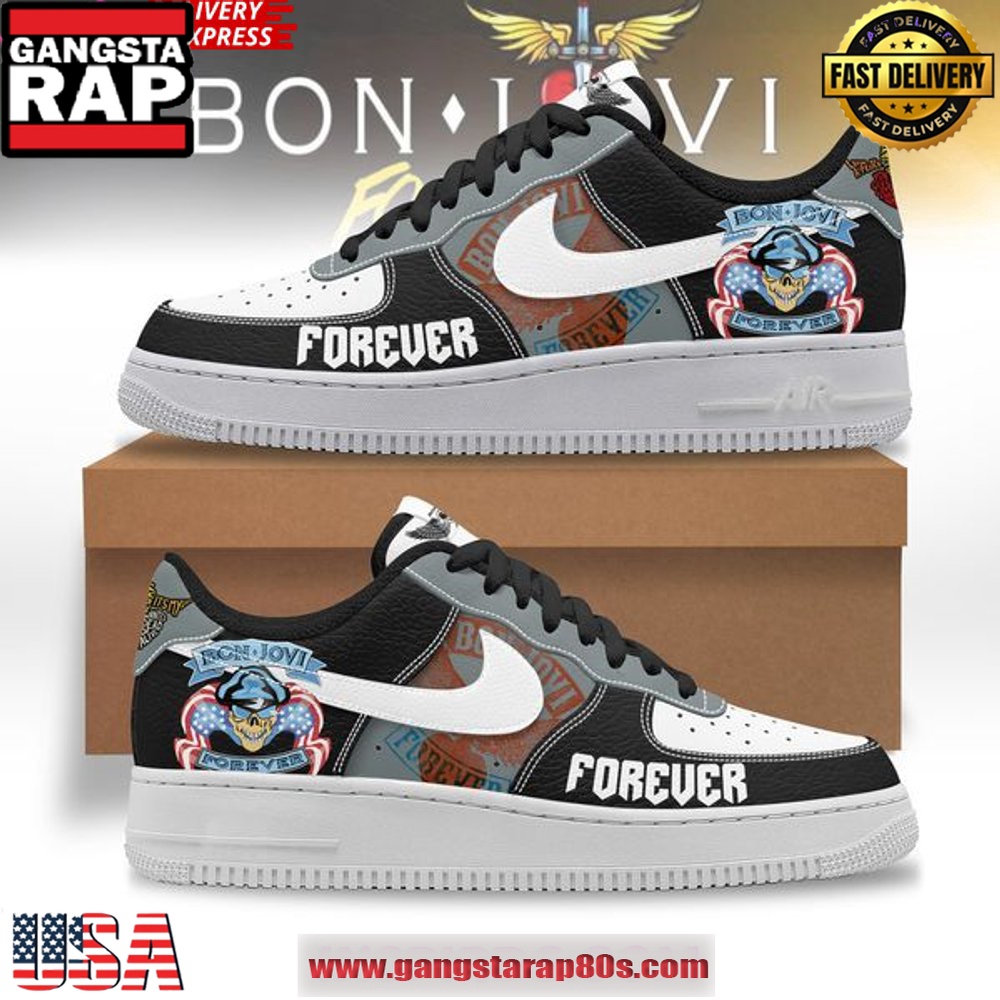 Bon Jovi Forever Police American Nike New Edition Air Force 1 Sneakers Shoes Bon Jovi Forever Police American Nike New Edition Air Force 1 Sneakers Shoes