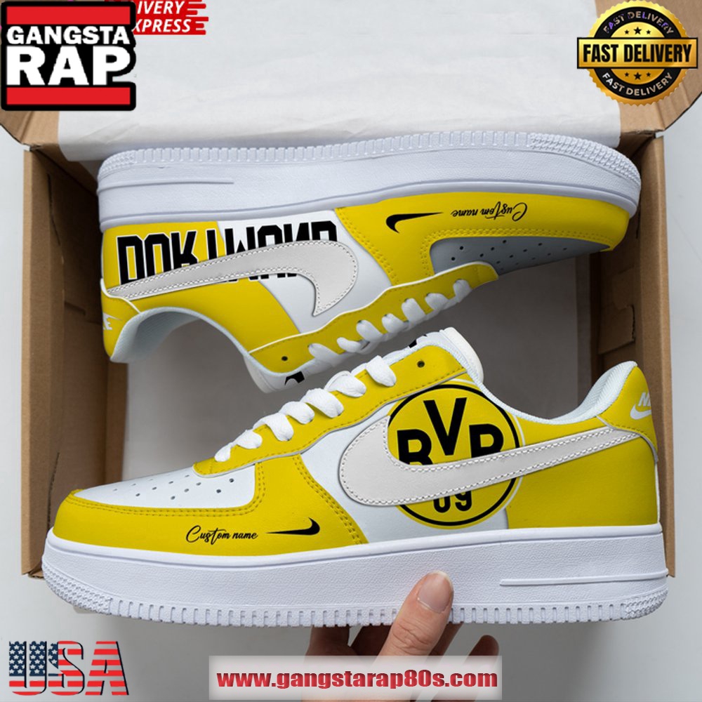 Borussia Dortmund Custom Name Nike Air Force 1 Sneakers Shoes