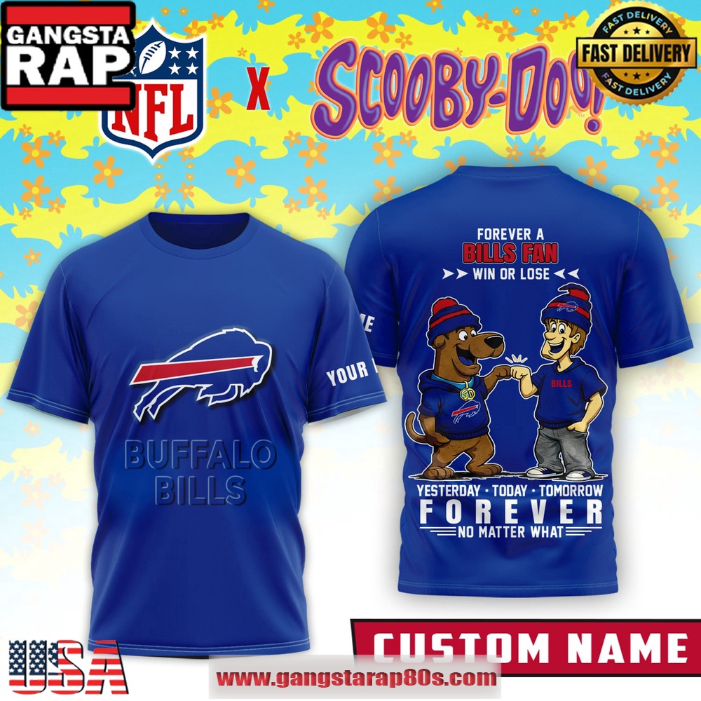 Buffalo Bills x Scooby Doo Premium Custom Name 3D Shirt Buffalo Bills x Scooby Doo Premium Custom Name 3D Shirt
