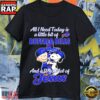 Charlie Brown Snoopy Cross Hug Buffalo Bills Football and Jesus Quote T-Shirt