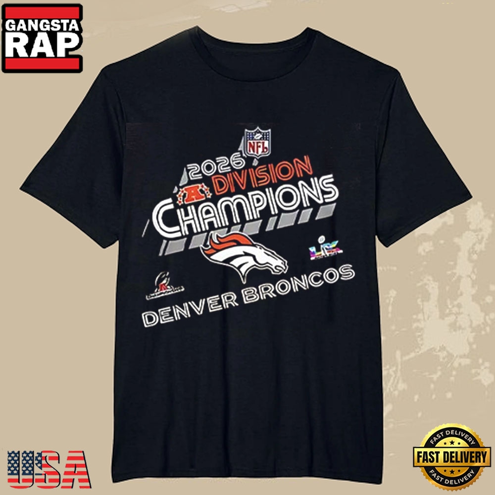 Denver Broncos AFC Divisional Champions 2026 Football T-Shirt