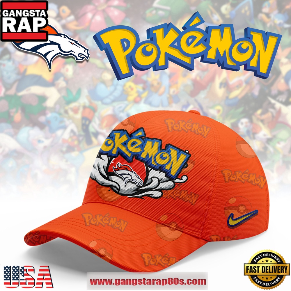 Denver Broncos NFL x Pokemon Unique Sports Design Cap Hats