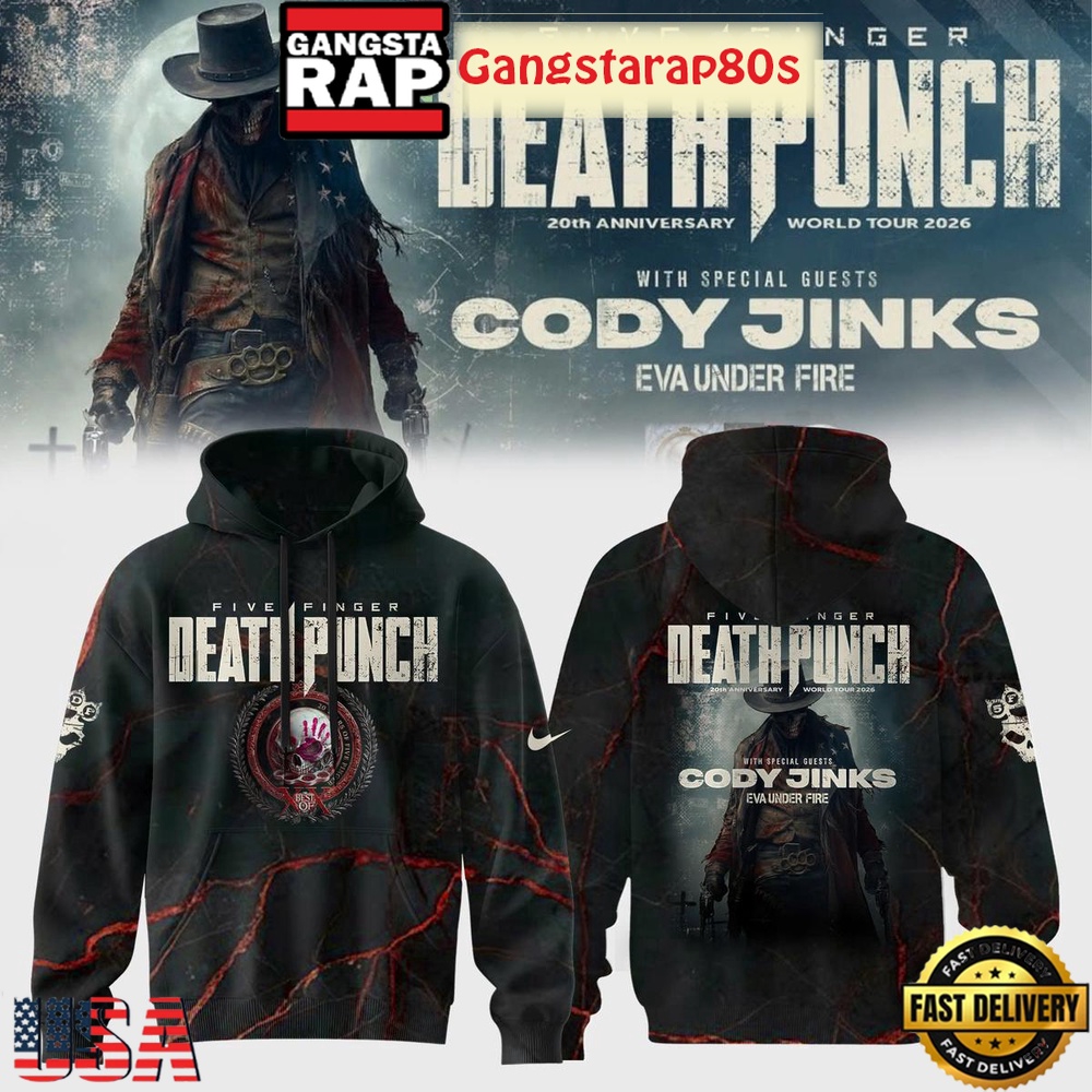 Five Finger Death Punch 20th Anniversary World Tour Unisex Hoodie