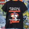 Funny Charlie Brown Snoopy Denver Broncos and Jesus Inspirational Graphic T-Shirt