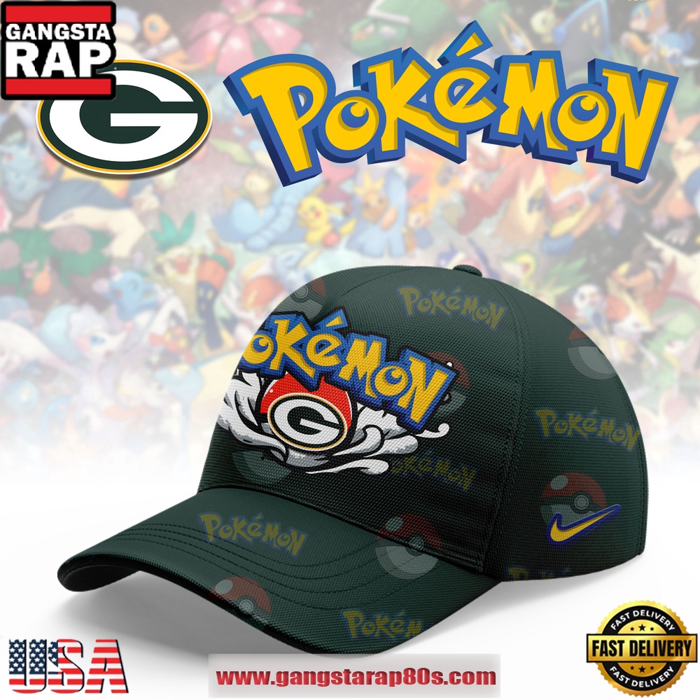Green Bay Packers NFL x Pokemon Unique Sports Design Cap Hats
