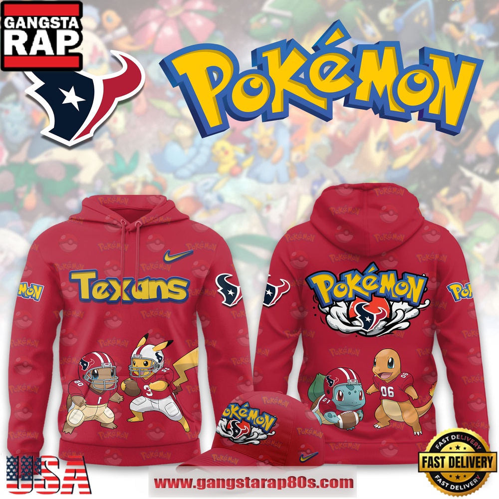 Houston Texans NFL x Pokemon Unique Sports Design Hoodie Shirt