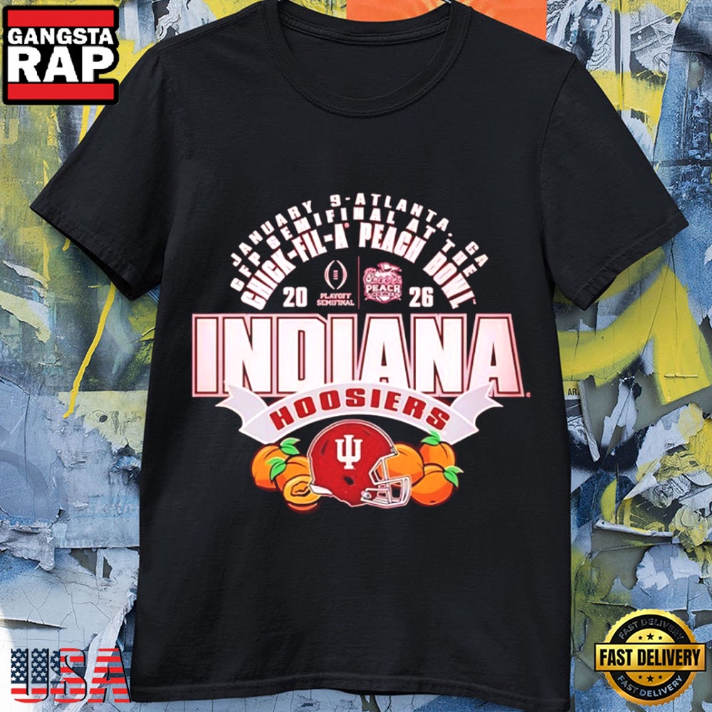Indiana Hoosiers 2026 Peach Bowl Champions Celebration T-Shirt