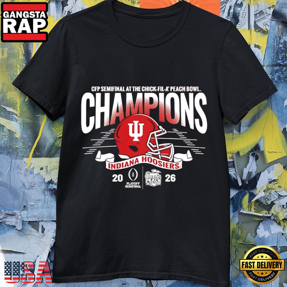 Indiana Hoosiers 2026 Peach Bowl Champions Chick-fil-A T-Shirt