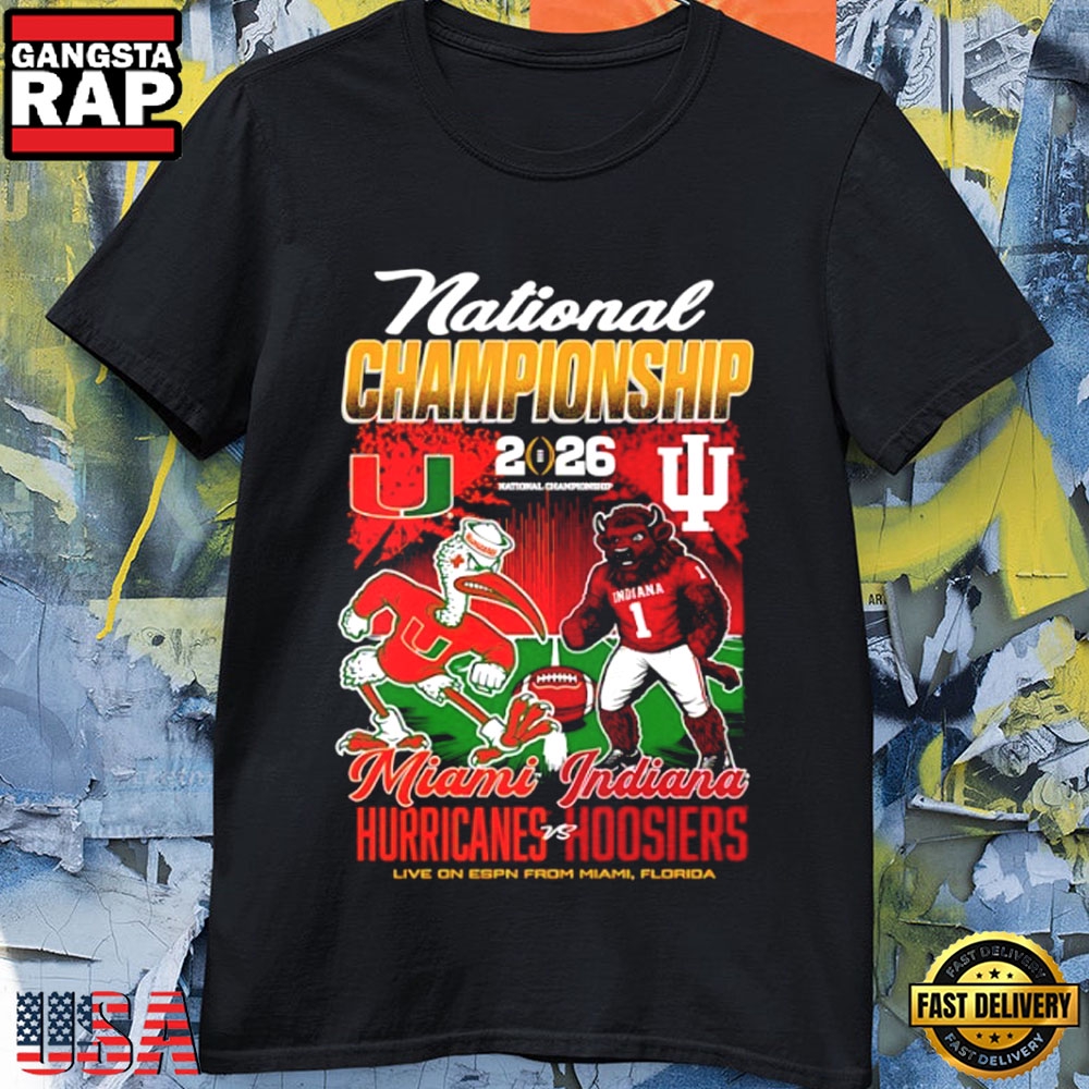 Indiana Hoosiers vs Miami Hurricanes 2025–2026 College Football Championship T-Shirt