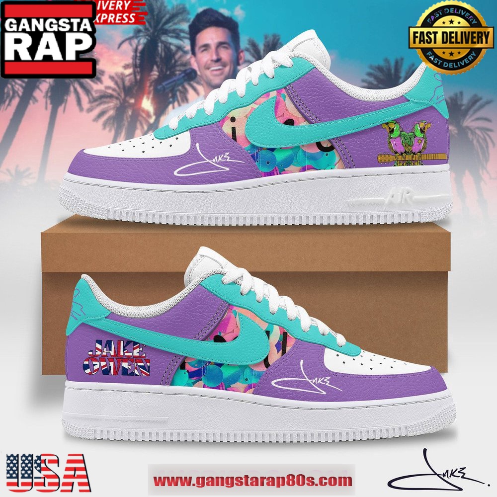 Jake Owen Purple Summer New Edition Air Force 1 Sneakers Shoes