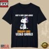 Just a Boy Who Loves Video Games and Snoopy Fan T-Shirt 3 Just a Boy Who Loves Video Games and Snoopy Fan T-Shirt