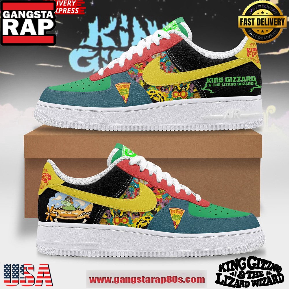 King Gizzard & The Lizard Wizard New Edition Air Force 1 Sneakers Shoes