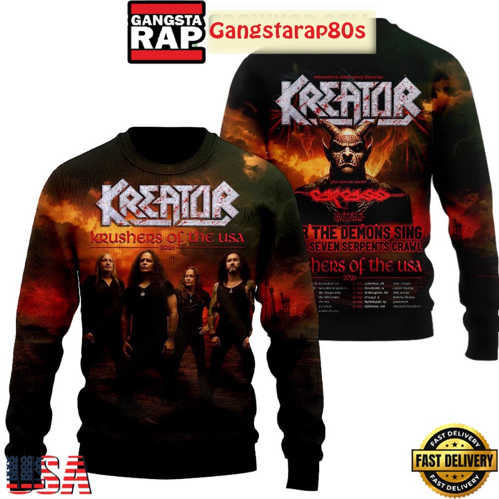 Kreator Krushers Of The Usa 2026 Sweatshirt